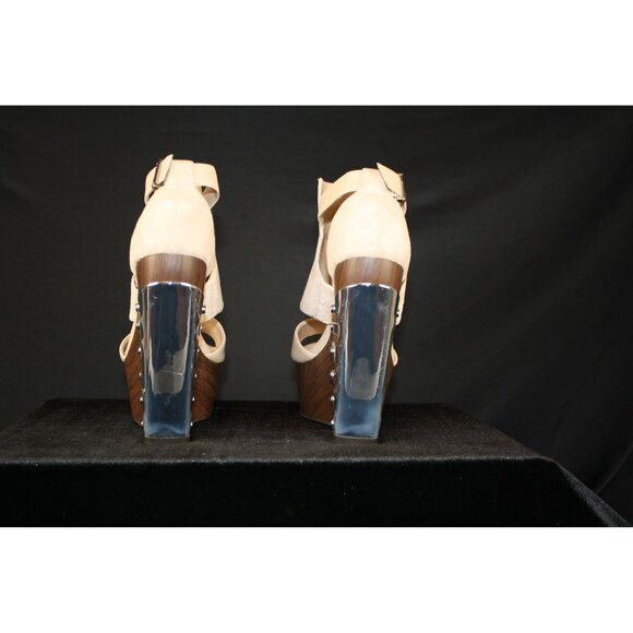 Gianni Bini Wedge Women's Cream/Beige Size 6.5M Sandals - Picture 4 of 9